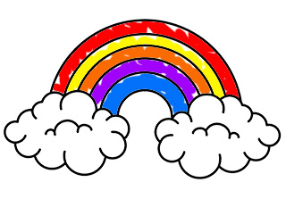 Rainbow with logo