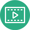 A video play button